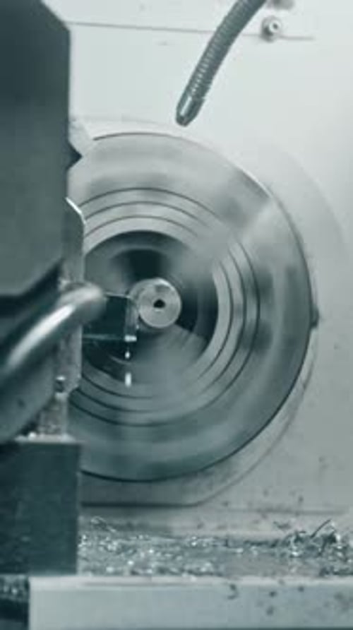 Metal machining with coolant fluid for precision in workshop
