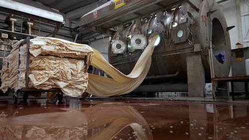 Industrial Fabric Processing in a Textile Factory