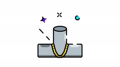 Flat Design Icon Animation of Welding Process