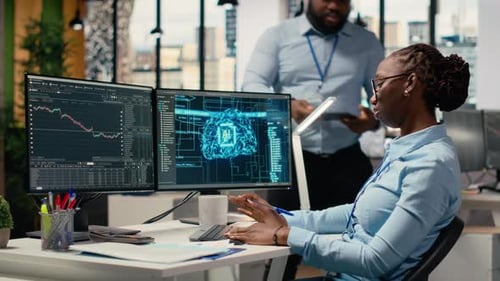 Colleagues Discussing Artificial Intelligence at Work