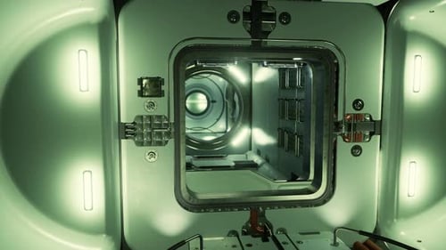 Inside Empty Space Station Interior