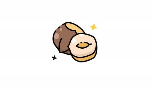 icon animation Of a hazelnut.