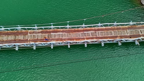 Aerial Shot of a Runner