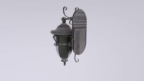 Wall Lamp 3d object rotating loop