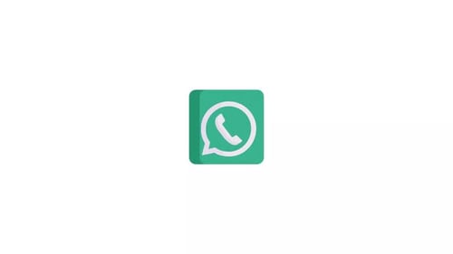 Animated WhatsApp Logo Icon Reveal