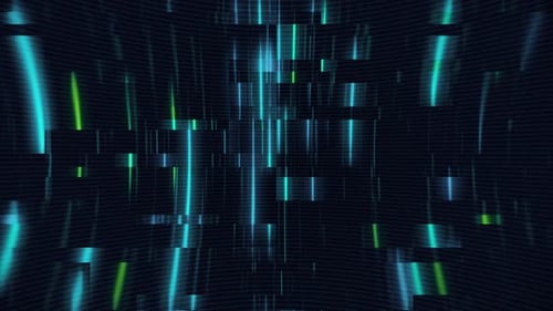 Abstract Glitch Digital Data Stream Background