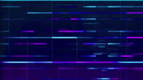 Abstract Futuristic Neon Glitch Lines Background Loop