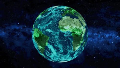 mouvement de la Terre et galaxie en rotation de la planète Terre