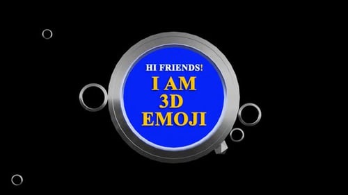 New Cute 3d Emoji With Text Background Loop Animation V5