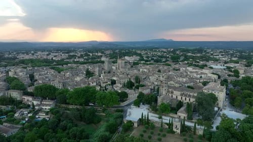 Uzès City Aerial View