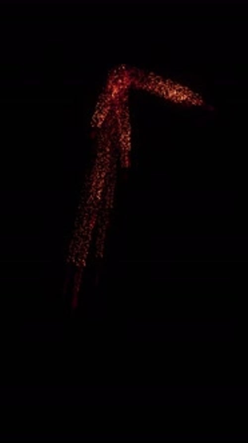 Gritty Red Fluid Dripping Transition Overlay Effect