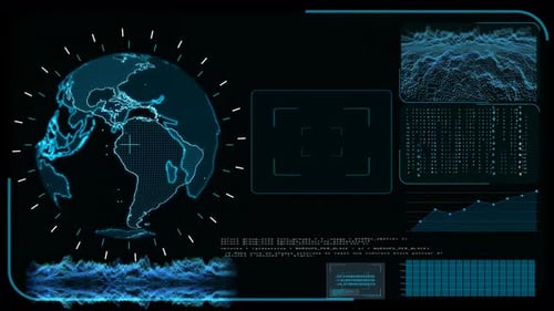 4K Digitale Weltkarte/Technologie, Forschung und Entwicklung, Analyse des Schutzes vor Ransomware
