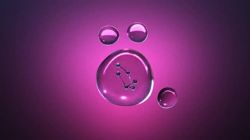 Fluid Bubble Animation with Abstract Scientific Network