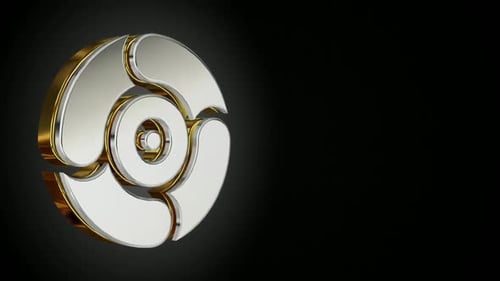Modern 3D Metallic Geometric Logo Reveal