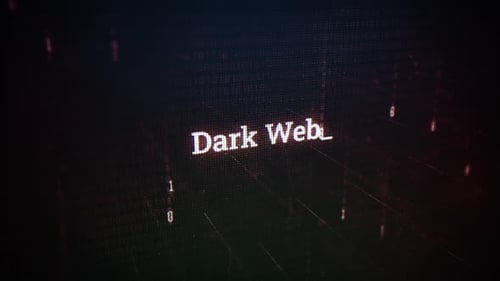 Dark Web sur un message d'écran numérique sur des écrans d'ordinateur V02