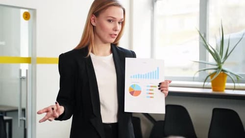 Business Presentation in Modern Office Environment