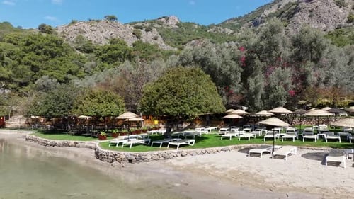 Luftaufnahmen vom Strand von Ölüdeniz