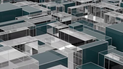 Animated 3D Geometric Loop Background