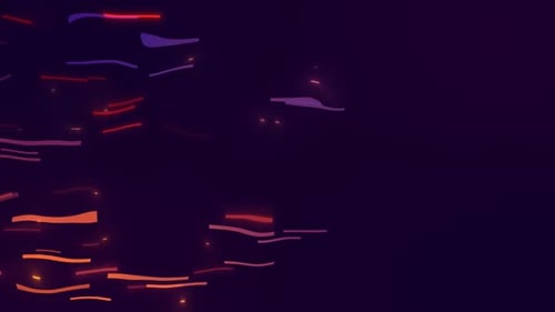Abstract Glowing Fluid Lines Motion Background