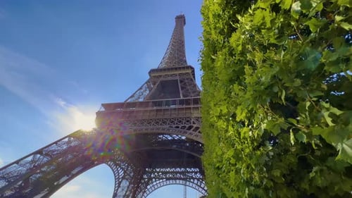 Eiffel Tower on Champs De Mars in Paris France