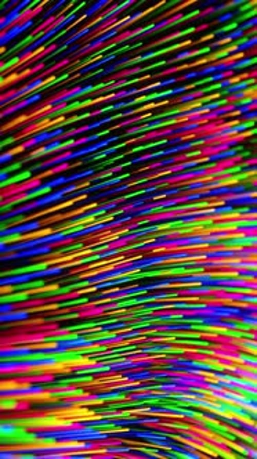 Colorful background with many lines of different colors and sizes. Vertical looped animation