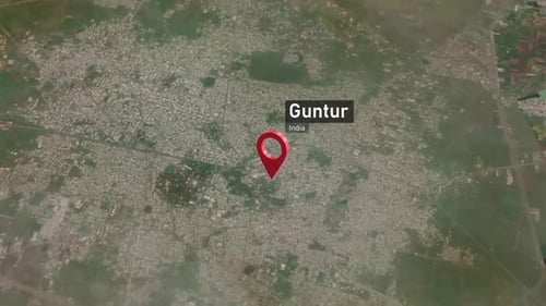 Guntur City Map Zoom (India) from Space to Earth