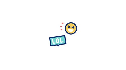 Animiertes Meme-Symbol