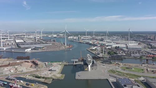 Aerial view of Antwerp, Belgium