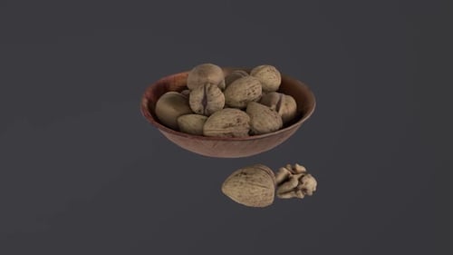 Walnut 3d object rotating loop