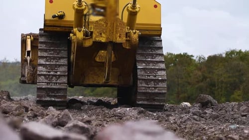 Crawler Bulldozer Working