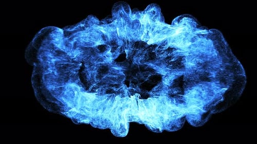 Energiewirbel, der im dunklen Raum wirbelt, perfekt für visuelle Effekte und digitales Design