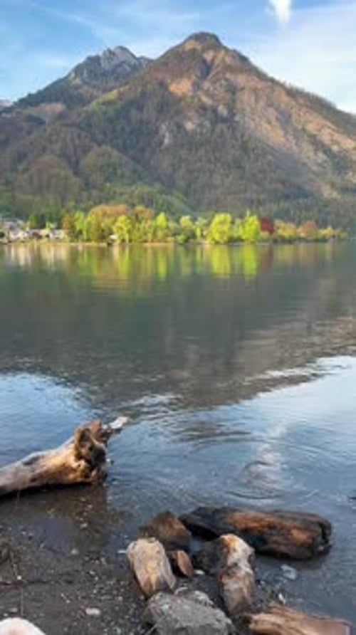 Lake Walen Walensee nature landscape Switzerland Swiss alpine travel destination