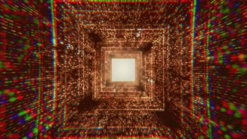 Flying Through Technology Tunnel Background