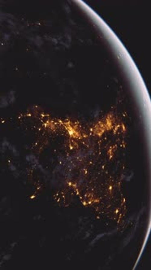 Earth Seen From Space at Night