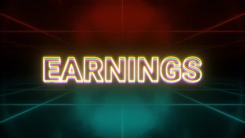 Earnings Animation Retro Background