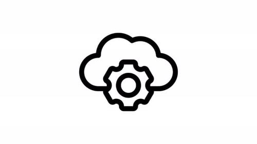 Animation des Wolkenlinien-Symbols