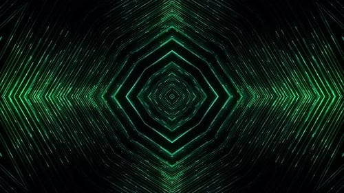 Neon Lights Background Green Line