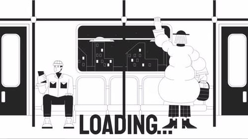Commuter Rail Bw Loader Animation