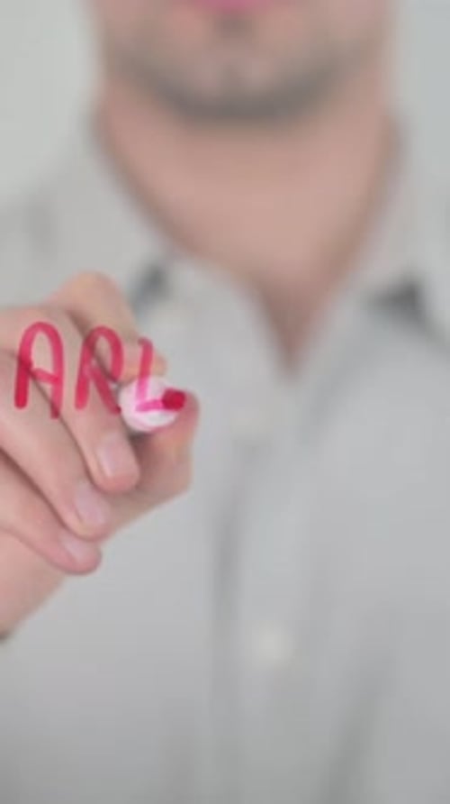 Are You A Leader, Writing on Screen with Hand, Vertical Video