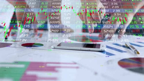 Financial Market Data And Stock Investment Concept