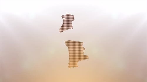 Digital Geometric Pixel Map Country Reveal