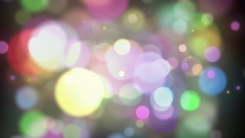 Vibrant Floating Bokeh Lights Abstract Background Loop