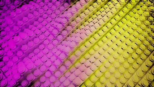 Abstract 3D circles on straight stripes in wavy motion. Design. Gradient contrasting