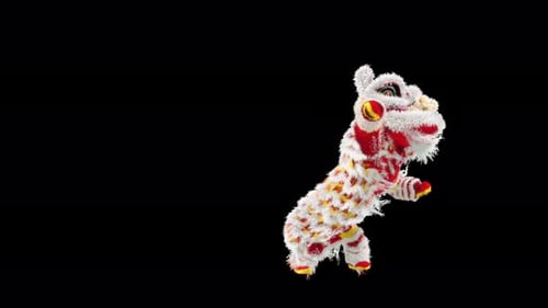 127 Samba Lion Dancing Chinese New Year 4K
