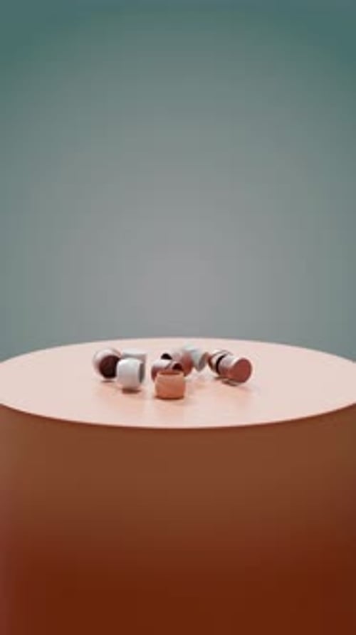 3D Abstract Geometric Shapes Animation