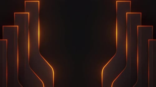 Modern Glowing Geometric Lines Logo Reveal Intro