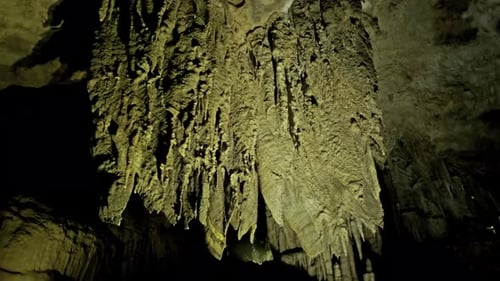 Beautiful Cave with Stalactites
