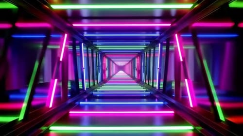 Seamless Neon Tunnel VJ Loop