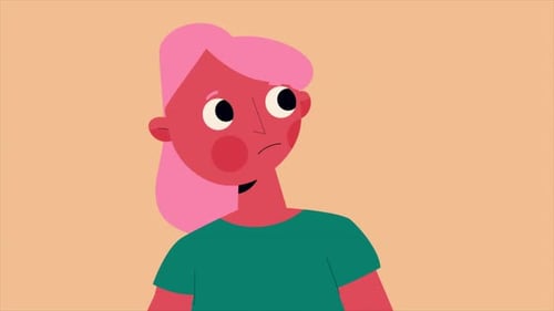 Jeune fille aux cheveux roux regardant autour de 4K