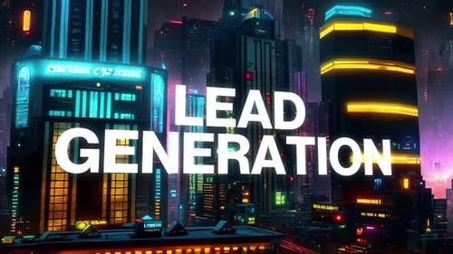Lead Generation Title Screen – Cyberpunk City